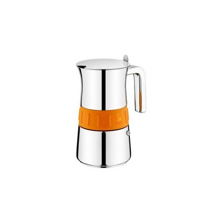 Кофеварка на 4 чашки Bra Elegance Orange, сталь нержавеющая