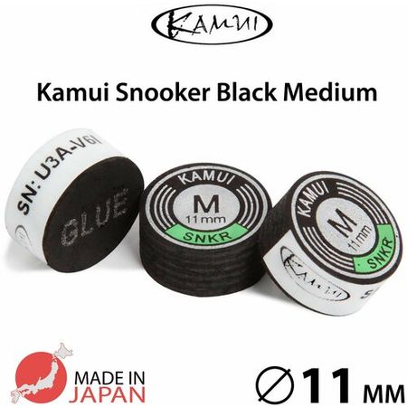 Наклейка для кия Камуи Снукер / Kamui Snooker Black 11мм Medium, 1 шт.