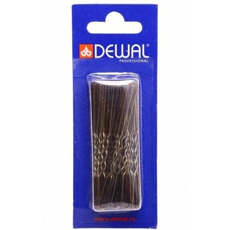 Dewal Шпильки для волос волна SLT-70V-1/60, 70 мм, коричневыe 60 шт.