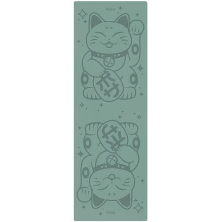 Профессиональный полиуретановый коврик для йоги POSA NonSlip Pro 6mm Emerald Maneki Neko