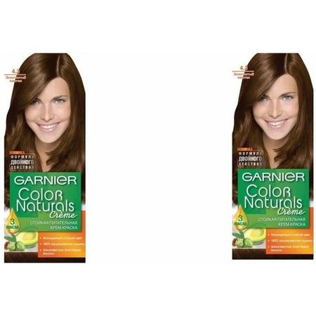 Краска для волос Garnier  Color Naturals Creme, тон 4.3 - Золотистый каштан х 2шт