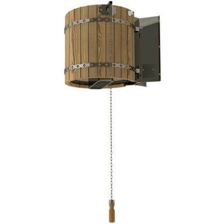 Обливное устройство для бани VVD Ливень мини деревянное обрамление ТЕРМО