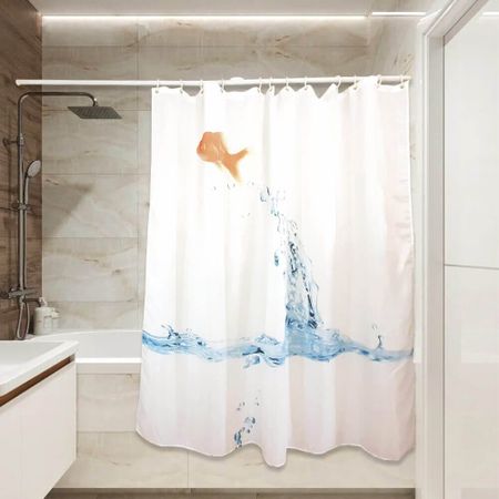 Тканевая штора для ванной Сантис pe-303  90 gsm luxe 180x180 см