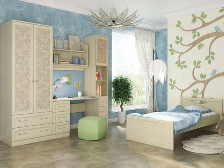 Набор мебели для детской Jenny Cilegio Nostrano, Granite Rose, Бежевый, КДСП, МДФ