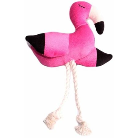 Фламинго с канатом и пищалкой для мелких и средних пород