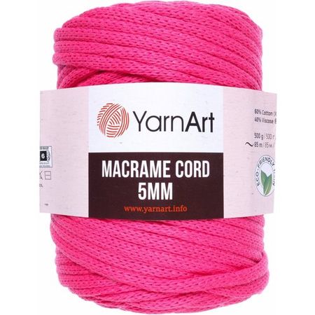 Пряжа YarnArt Macrame cord 5mm бежевый , 60%хлопок/40%полиэстер/вискоза, 85м, 500г, 1шт