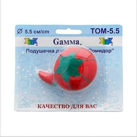 Gamma ТОМ-5.5 Подушечка для игл "Помидор" 5.5 см в блистере