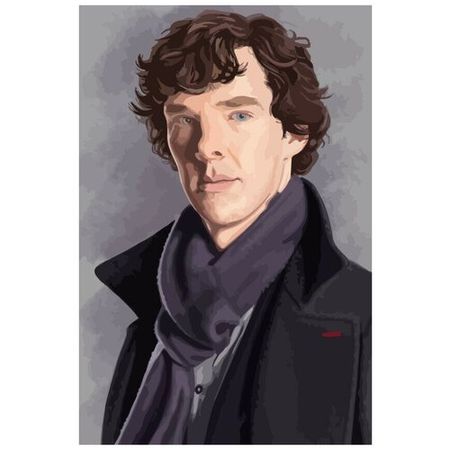 Картина по номерам на холсте Шерлок Sherlock  - 9022 В 60x40